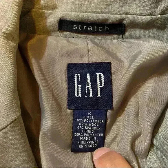 GAP Women's Knee-length Classic Overcoat Coat Long Sleeve Notched Collar Grey S - Picture 2 of 14